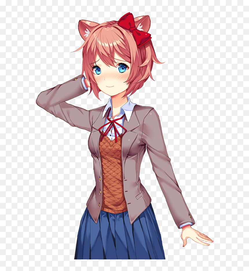 Neko Ddlc Medianeko, HD Png Download - sayori png