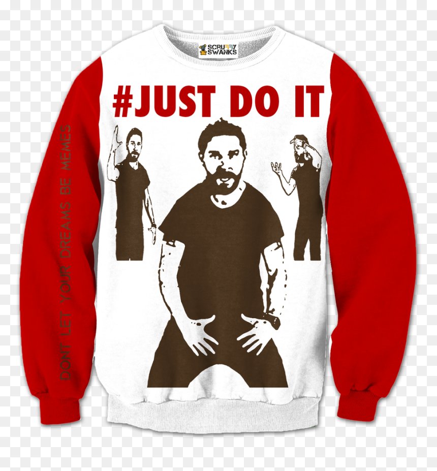 Images Of Shia Labeouf With A Message On The Right - Shia Labeouf Do It Stencil, HD Png Download - shia labeouf just do it png