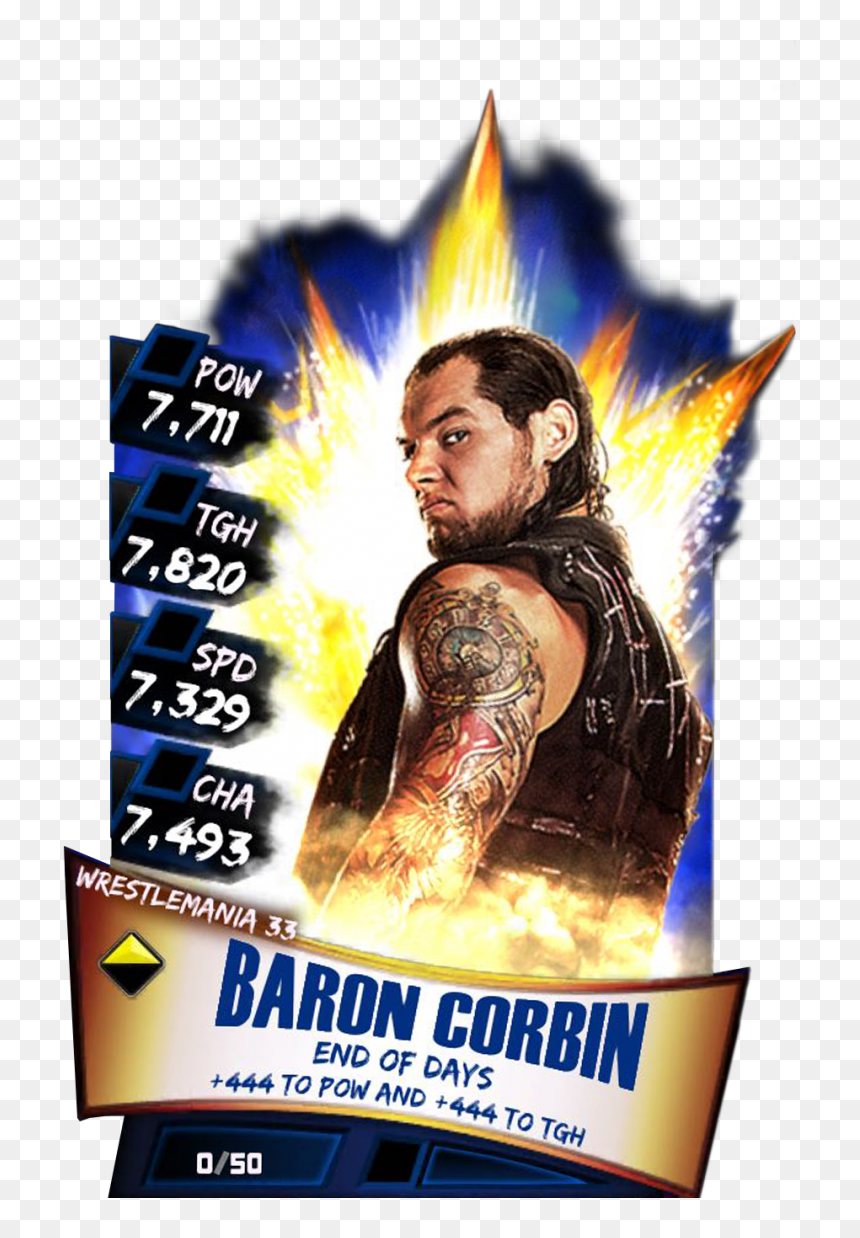 Baroncorbin S3 14 Wrestlemania33 - Wwe Supercard Season 6, HD Png Download - baron corbin png