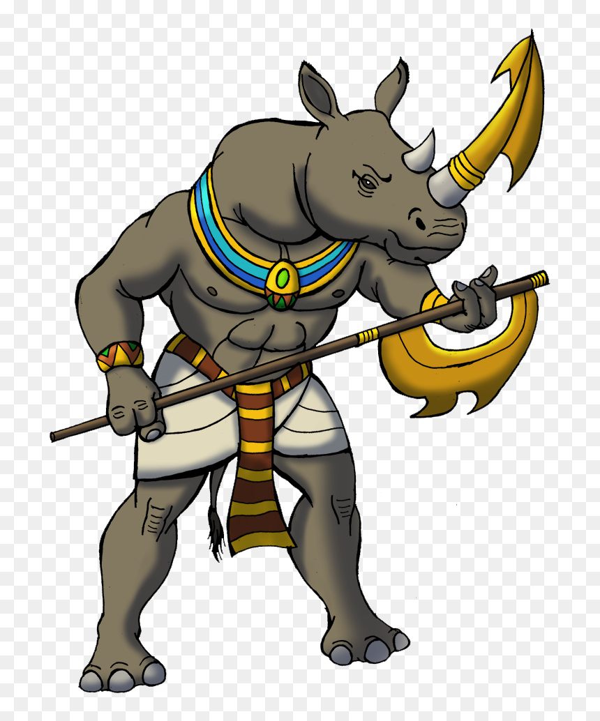Warrior Rhino , Png Download - Rhinoceros Furry, Transparent Png - rhino png