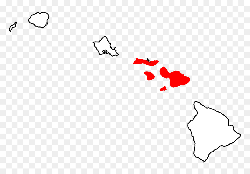 Hawaii Map, HD Png Download - maui png