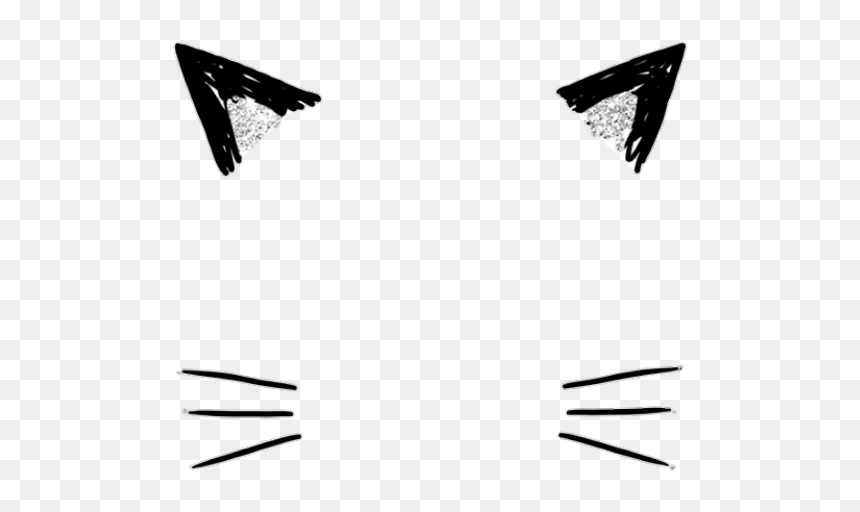 #cat #catears #ears #cute #png #overlay #kawaii - Transparent Black Cat Ears, Png Download - cat ears png