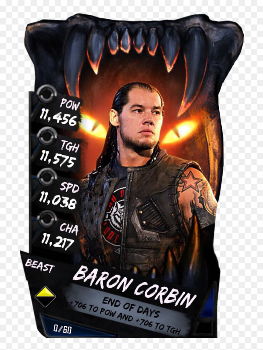 Baroncorbin S4 16 Beast - Jeff Hardy Wwe Supercard, HD Png Download - baron corbin png
