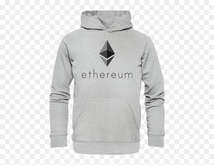Unisex Hoodie Heather Grey - Ethereum, HD Png Download - ethereum logo png