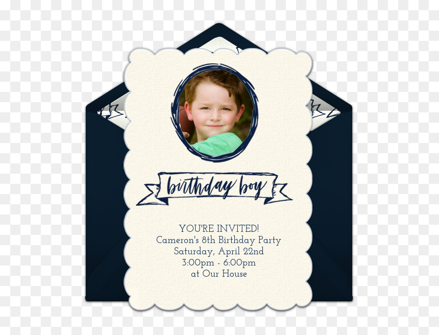 Birthday Boy Photo Online Invitation - Portable Network Graphics, HD Png Download - you're invited png