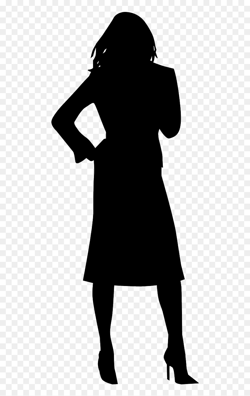 Clip Art Woman Silhouette, HD Png Download - woman standing png