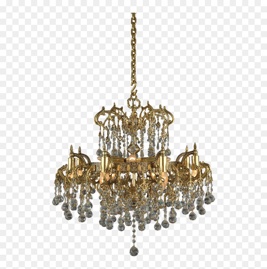 Gold Chandelier Png, Transparent Png - chandelier png