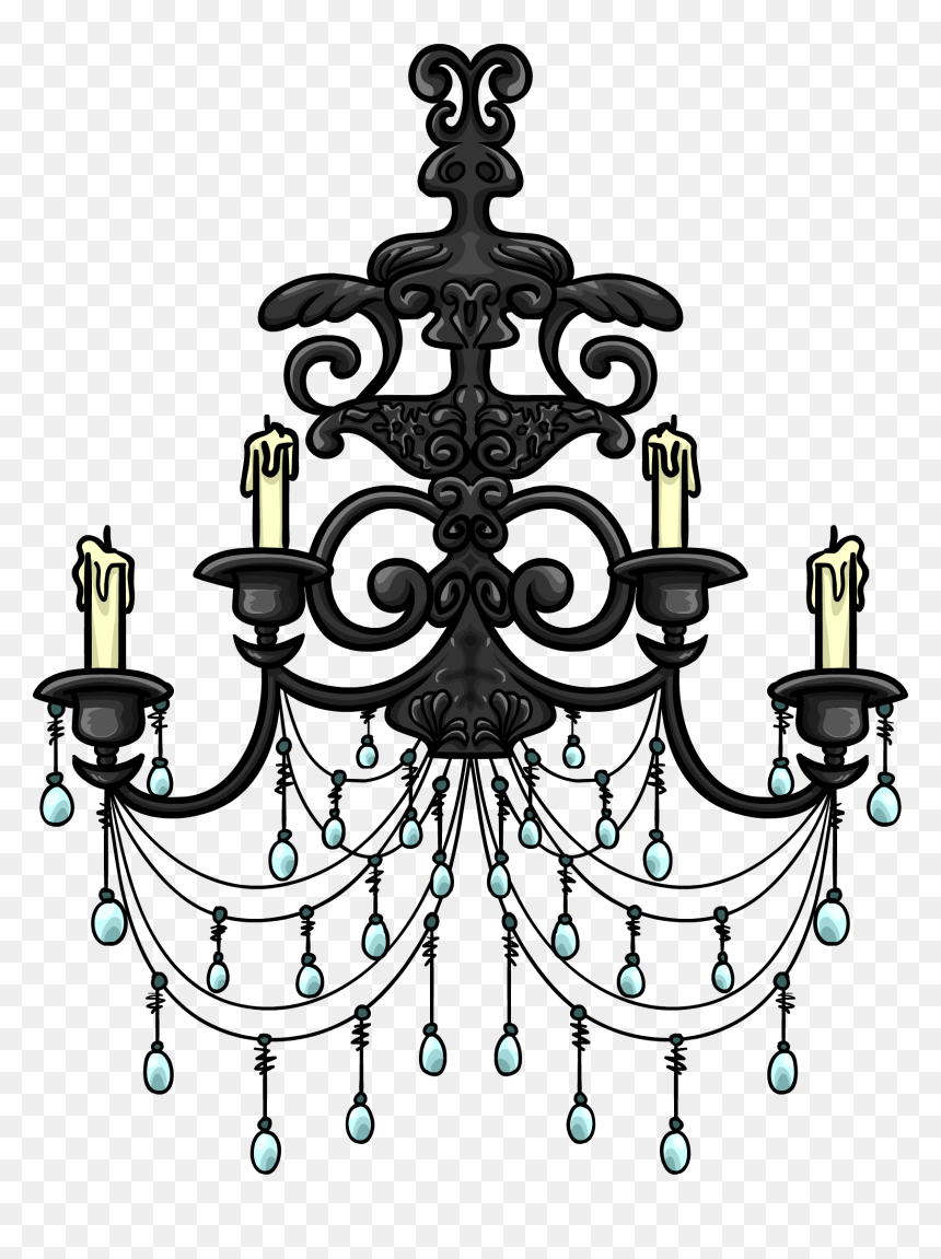Club Penguin Rewritten Wiki - Club Penguin Estate Igloo, HD Png Download - chandelier png