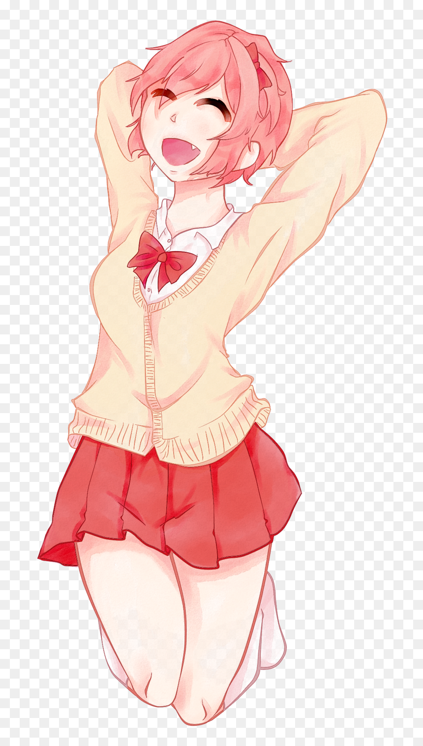 My Art Ddlc Sayori Doki Doki Sayori Fan Art Help I"m - Illustration, HD Png Download - sayori png