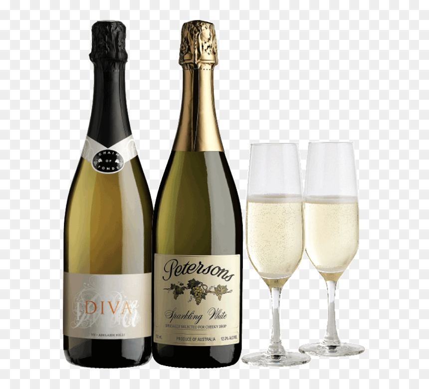 Petersons To Ponds Sparkling Gift Pack With Champagne - Champagne Glasses And Bottle Png, Transparent Png - champagne glasses png