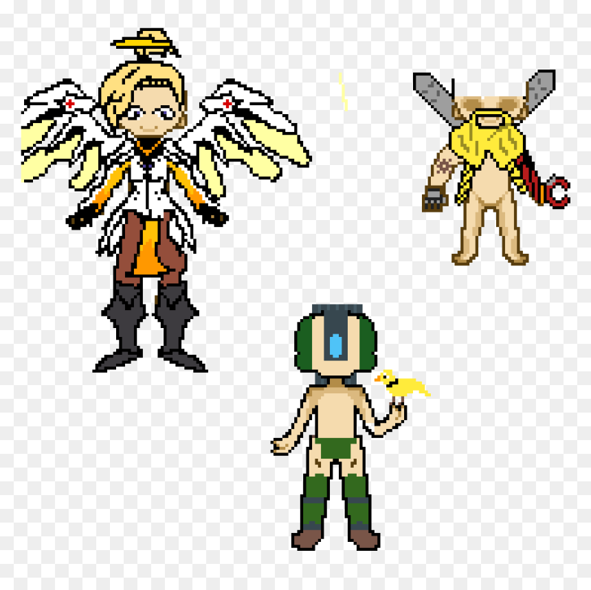 Mercy,torbjörn And Bastion I Hope You Like It - Cartoon, HD Png Download - bastion png