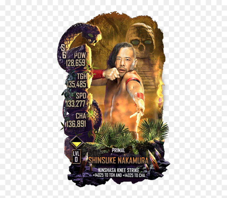 Wwe Supercard Primal Cards, HD Png Download - shinsuke nakamura png