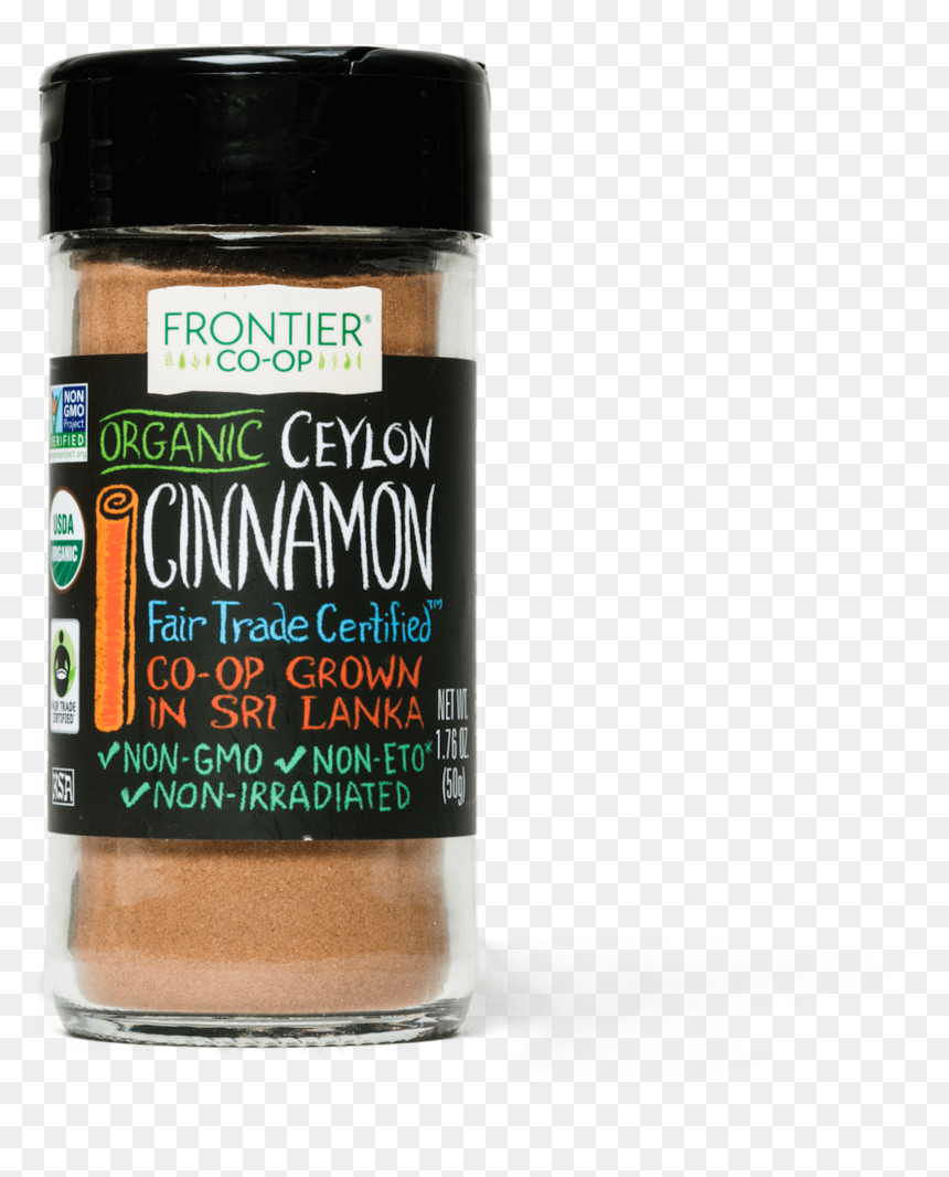 Frontier Natural Products, Organic Ceylon Cinnamon, - Bottle, HD Png Download - cinnamon png