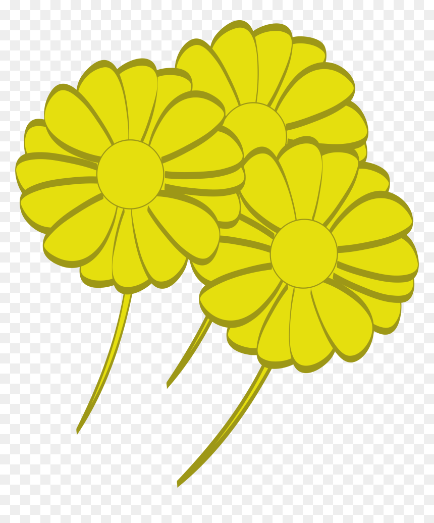 Yellow Flowers Clip Arts - Flores Amarillas Png, Transparent Png - yellow flowers png