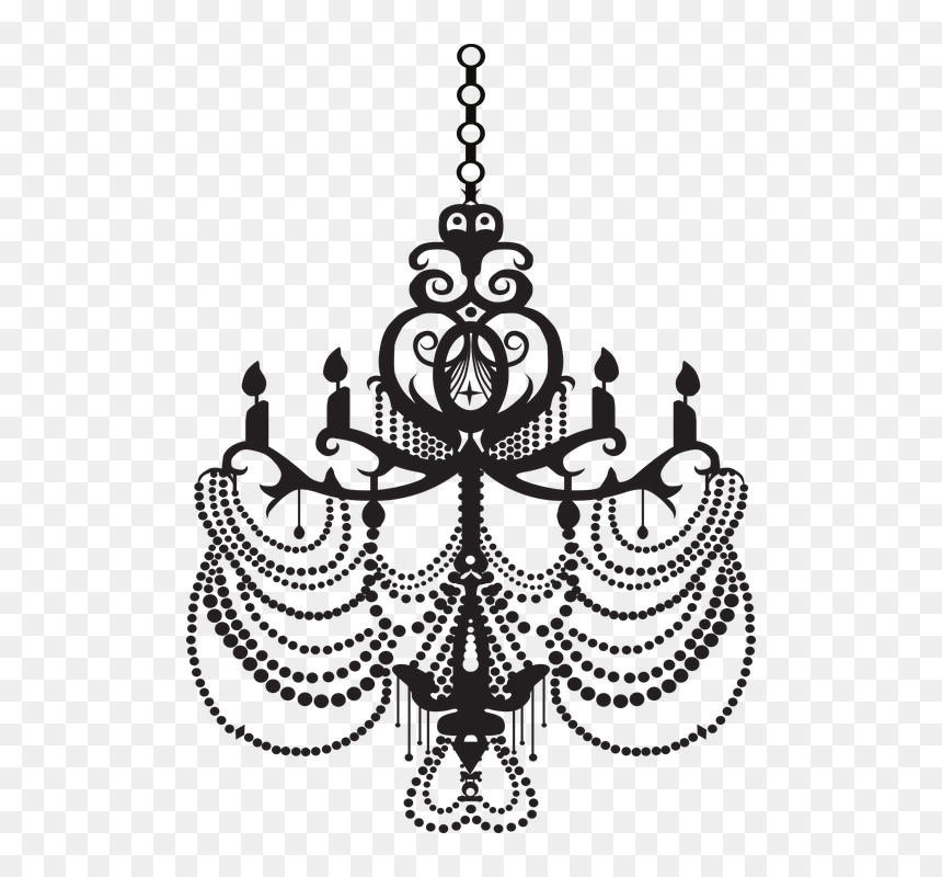 Décoration Murale Tableau Design Lustre Gris, HD Png Download - chandelier png