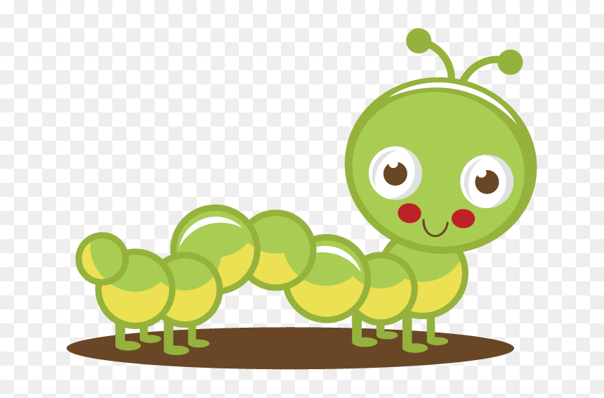 Cute Green Caterpillar Svg Cut Files For Scrapbooks - Cute Caterpillar Clipart Png, Transparent Png - caterpillar png