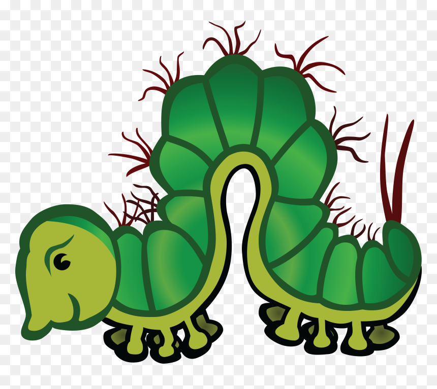 Free Clipart Of A Caterpillar - Caterpillar Crawl Clipart, HD Png Download - caterpillar png