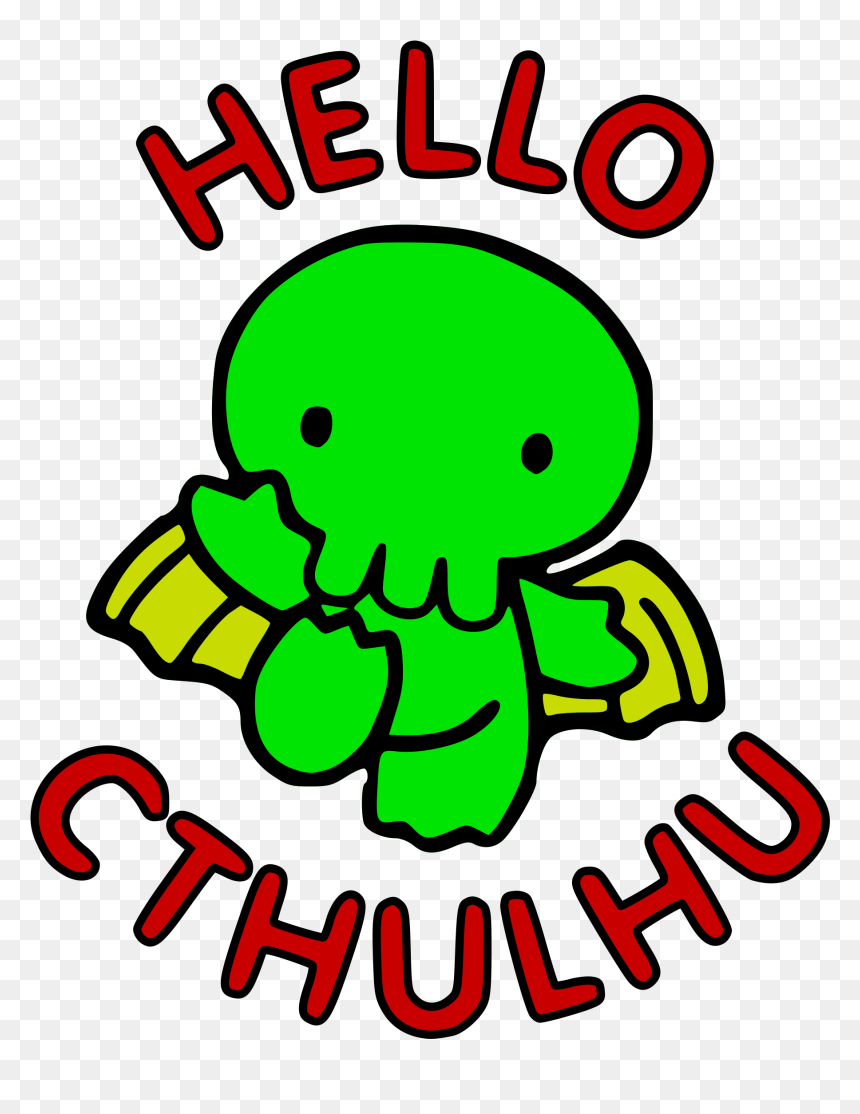 Hello Cthulhu Clip Arts - Hello Cthulhu Shirt, HD Png Download - cthulhu png