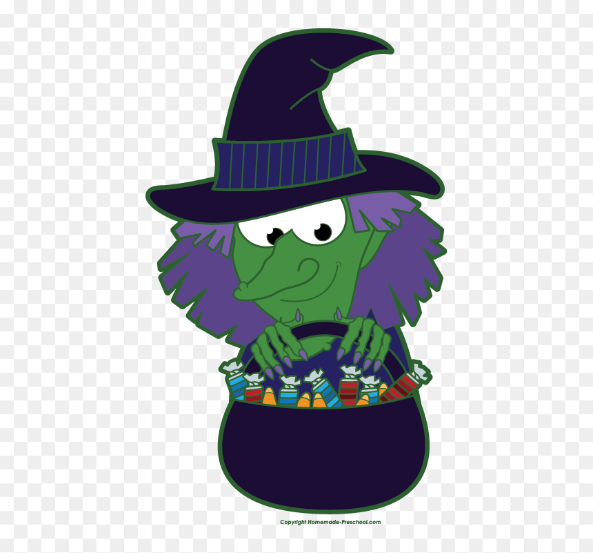 Transparent Witches Hat Png - Witch And Candy Clip Art, Png Download - witch hat png