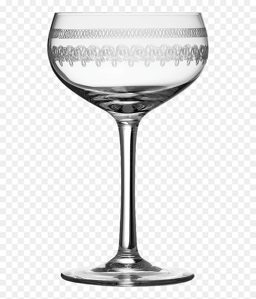 Retro Coupe Glass - Crystal Etched Coupe Glasses, HD Png Download - champagne glasses png