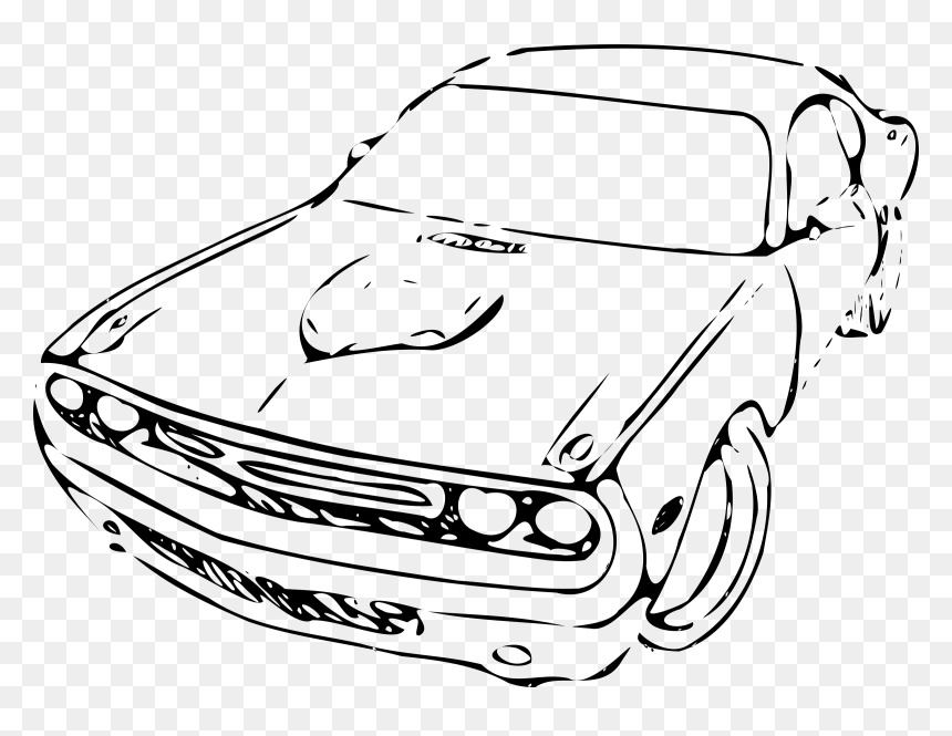Muscle Car Sketch Clip Arts - Car Sketch Png, Transparent Png - muscle png