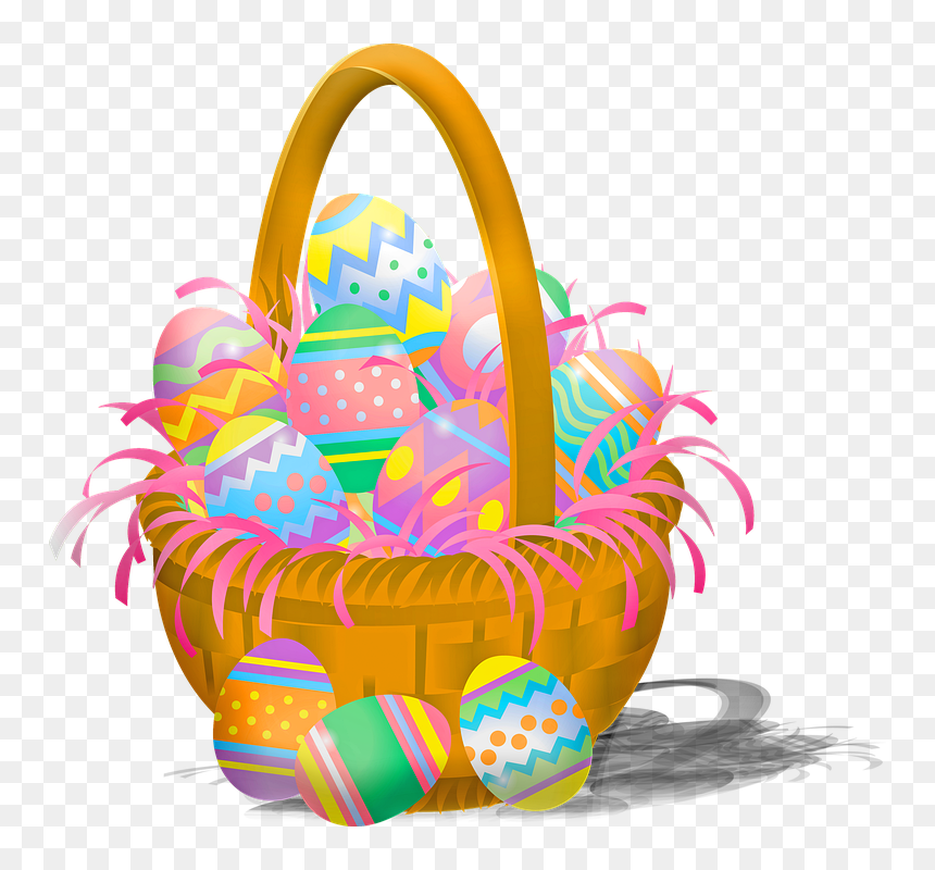 Bom Dia Feliz Domingo De Páscoa, HD Png Download - easter basket png