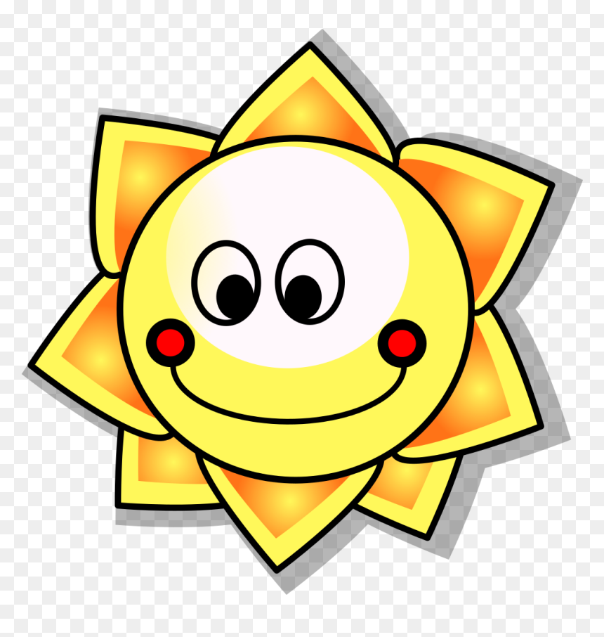 Smiling Sun Svg Clip Arts - Sun Clip Art, HD Png Download - cartoon sun png