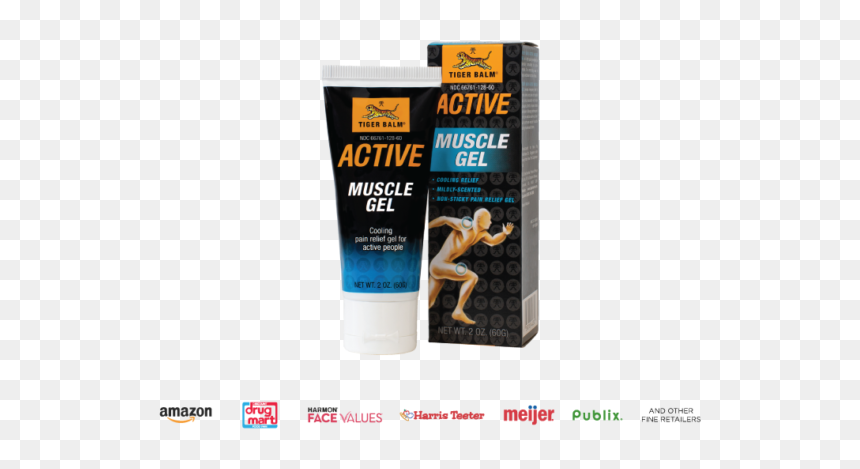 Tiger Balm Active Muscle Gel - Tiger Balm Active Muscle Gel ขาย, HD Png Download - muscle png