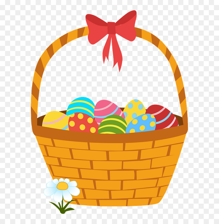 Easter Basket Clipart, HD Png Download - easter basket png