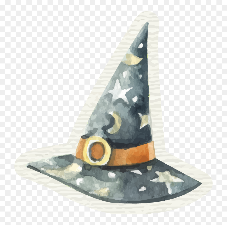 Watercolor Witch Hat , Png Download - Halloween Watercolor Witch, Transparent Png - witch hat png