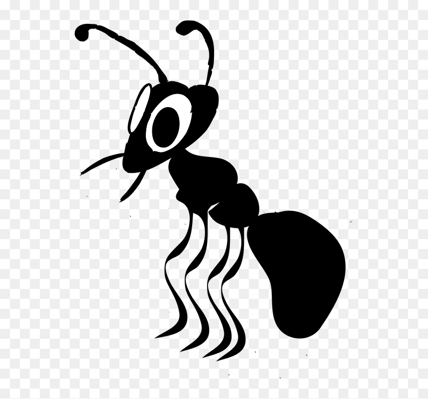 Hormiga Dibujo Png - Black Ant Pic Cartoon, Transparent Png - ant png