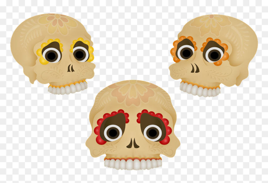 Transparent Sugar Skulls Png - Calavera De Azucar Png, Png Download - sugar skull png
