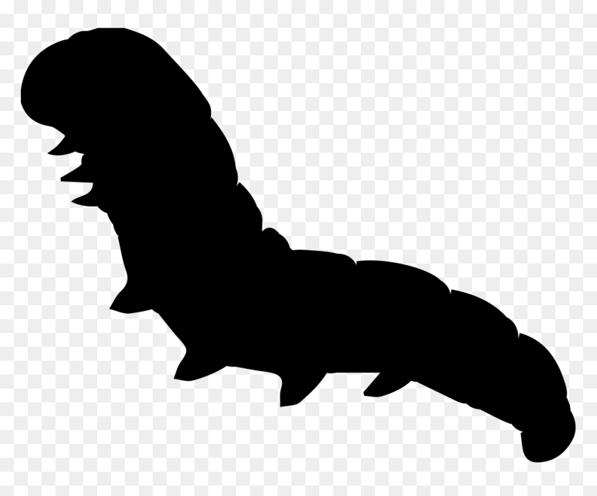 Caterpillar Worm Shape - Worm Silhouette, HD Png Download - caterpillar png