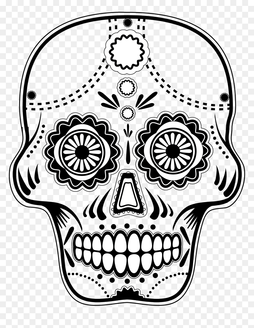 Skull, HD Png Download - sugar skull png