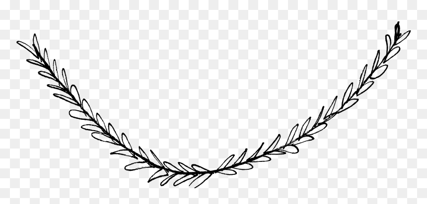 Hand Drawn Laurel Png, Transparent Png - hand drawn heart png