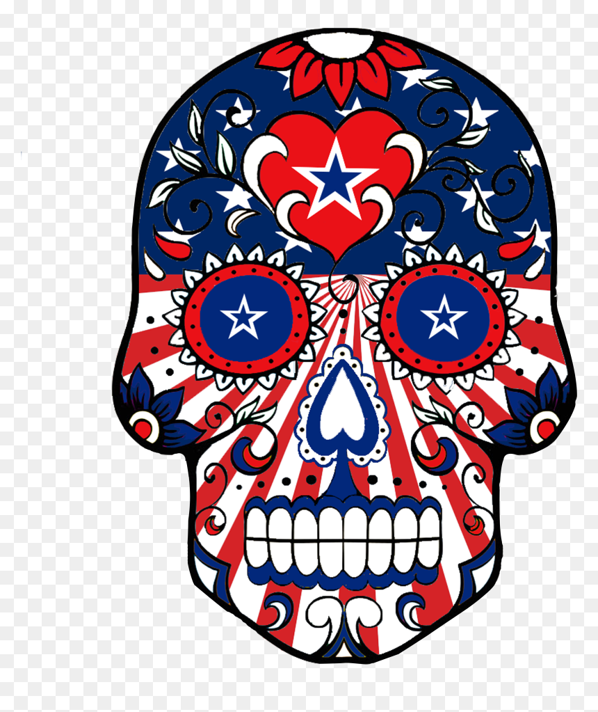 Longhorn Clipart Sugar Skull - Skull, HD Png Download - sugar skull png