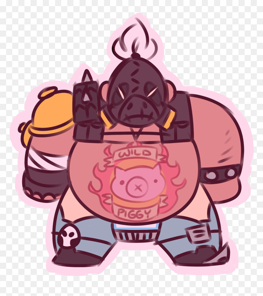 I Made A Roadhog Sticker On Teepublic Click The Link - Cartoon, HD Png Download - roadhog png