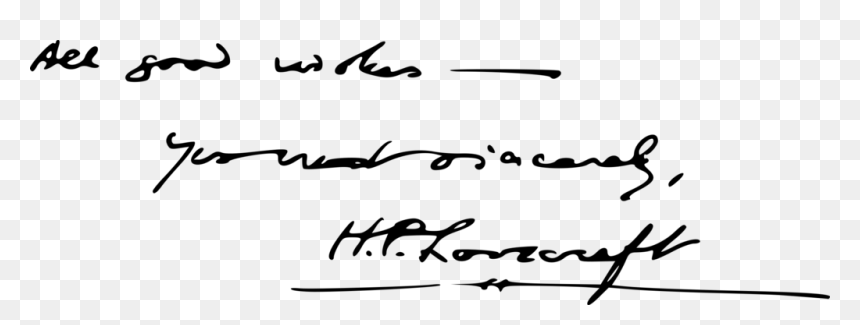 Howard Phillips Lovecraft Signature, HD Png Download - cthulhu png