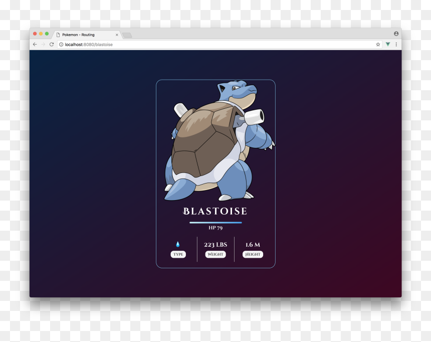 The Blastoisecard Component Now Renders At The /blastoise - Pokemon Blastoise, HD Png Download - blastoise png