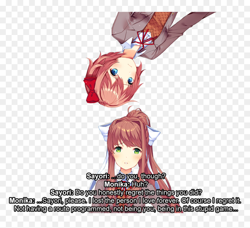 Doki Doki Literature Girls Hello Everyone - Monika X Sayori Ddlc, HD Png Download - sayori png
