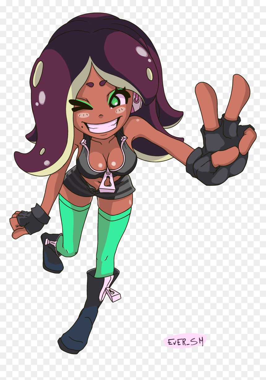 Download Hd Paintbrush Vector Splatoon - Splatoon Marina Ecchi, HD Png Download - splatoon 2 png