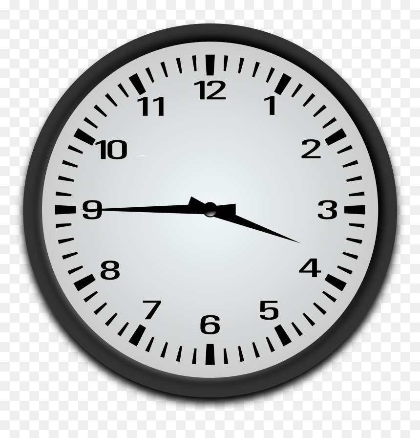 Quarter To 4 O"clock Clip Arts - Quarter Past 9 Clock, HD Png Download - quarter png