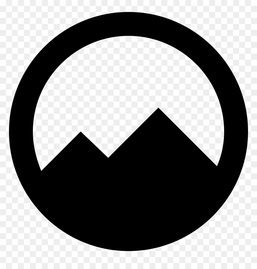 Mountains Inside A Circle - Mountains In A Circle Logo, HD Png Download - mountain icon png