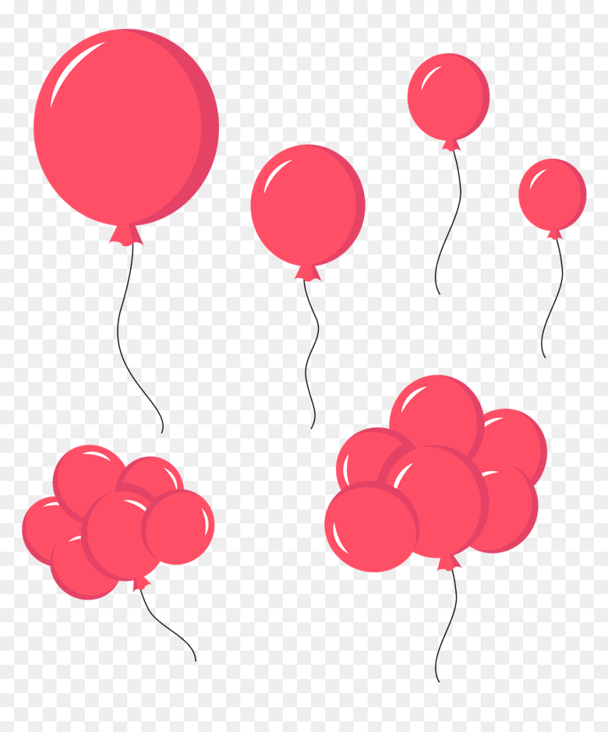 National Day Red Balloons Festive Png And Vector Image - Balloons Vector Png, Transparent Png - red balloon png