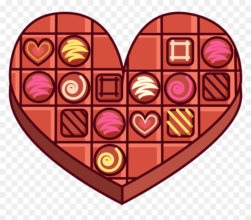 Hand Drawn Cartoon Heart Shaped Chocolate Decoration - Puzzling World, HD Png Download - hand drawn heart png
