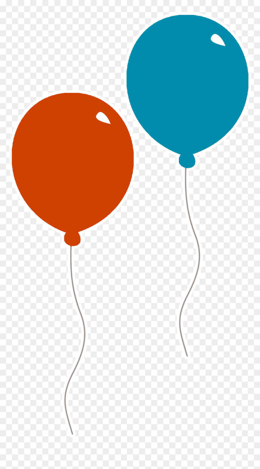 Balloon Red Blue Clip Art - Red And Blue Clipart Balloons, HD Png Download - red balloon png