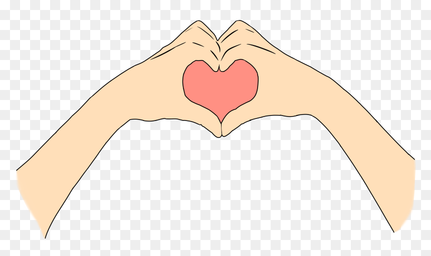 #heart #love #hands #drawn #pink #together #freetoedit - Illustration, HD Png Download - hand drawn heart png