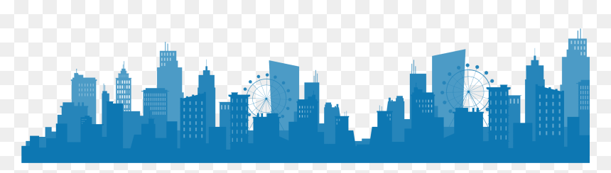 Silhouette Cityscape, HD Png Download - cityscape png