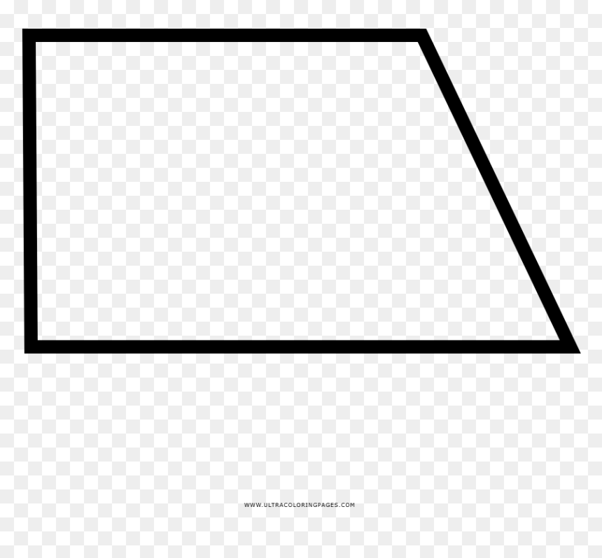 Trapezoid Coloring Page - Line Art, HD Png Download - trapezoid png