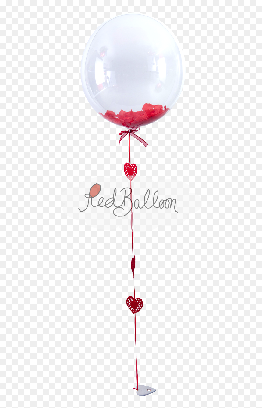 Flutter Petals Valentines Red Balloon Cork - Illustration, HD Png Download - red balloon png